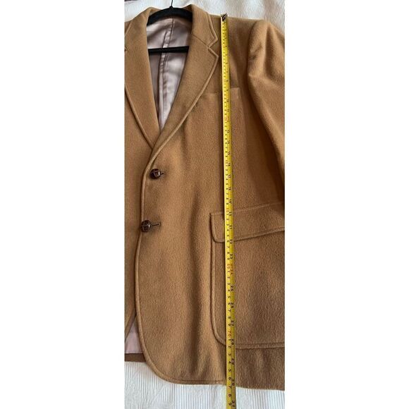 Hill & Archer Blazer Suitjacket Men’s 40R Camel Tan Pure Wool Vtg - Picture 10 of 12